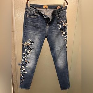 Embroidered Blue Jeans
